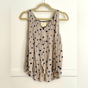 ANTHRO Mauve Saona Dotted Pintuck Swing Top 6